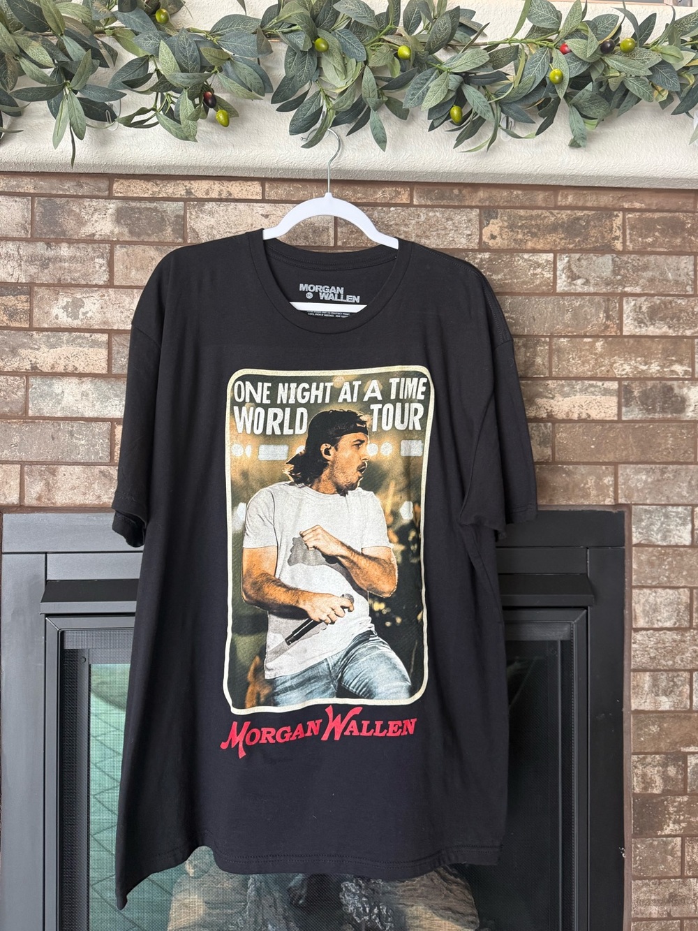 Morgan Wallen One Night At A Time World Tour Graphic Tee Black 2XL
